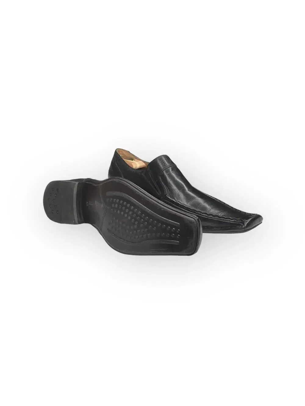 Stacy Adams  Square Toe Dress Shoe Booties  Black Leather Shooties  13D 